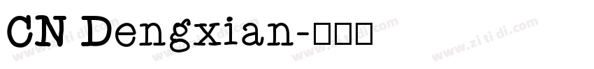 CN Dengxian字体转换